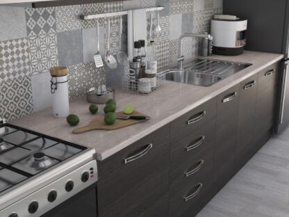 Bucatarie Alfa 320, wenge, blat termic travertin, corp hota - imagine 3