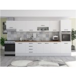 Bucatarie Alfa 380, alb, blat termic nuc, corp hota, soldat - imagine 2