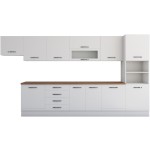 Bucatarie Alfa 380, alb, blat termic nuc, corp hota, soldat - imagine 7