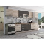 Bucatarie Alfa 380, wenge/sonoma, blat termic nuc, corp hota, soldat - imagine 3