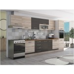 Bucatarie Alfa 380, wenge/sonoma, blat termic nuc, corp hota, soldat - imagine 4