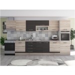 Bucatarie Alfa 380, wenge/sonoma, blat termic travertin, corp hota, soldat - imagine 2