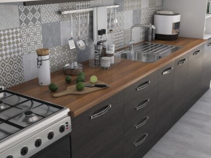 Bucatarie Alfa 380, wenge, blat termic nuc, corp hota, soldat - imagine 5