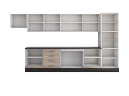 Bucatarie Alfa 380 cm, wenge/sonoma, blat termic wenge, corp hota, soldat - imagine 2