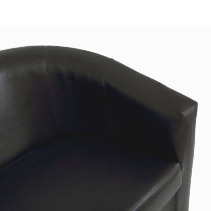 Canapea Olga, wenge, piele ecologica, 130x68x68 cm - imagine 2