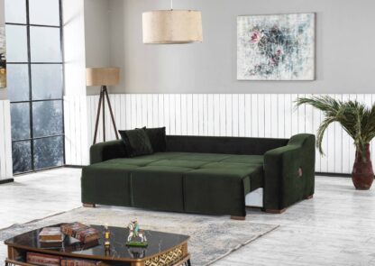 Canapea Prada, verde, 238x100x90 cm, extensibila cu 3 locuri - imagine 8