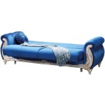Canapea extensibila Saray cu 2 locuri, 192x94x96 cm, culoare albastru, material stofa - imagine 2