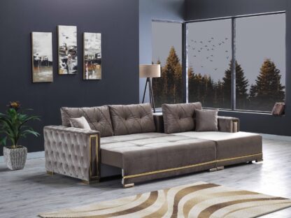 Coltar Monza, 270x150x90 cm, extensibil cu lada - imagine 8