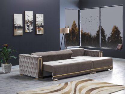 Coltar Monza, 270x150x90 cm, extensibil cu lada - imagine 10