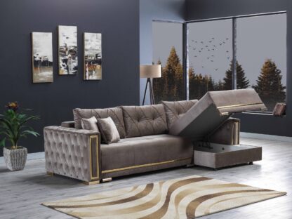 Coltar Monza, 270x150x90 cm, extensibil cu lada - imagine 11