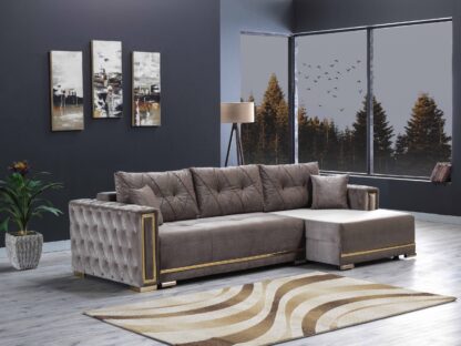 Coltar Monza, 270x150x90 cm, extensibil cu lada