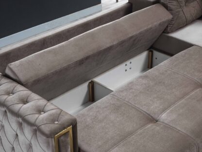 Coltar Monza, 270x150x90 cm, extensibil cu lada - imagine 12