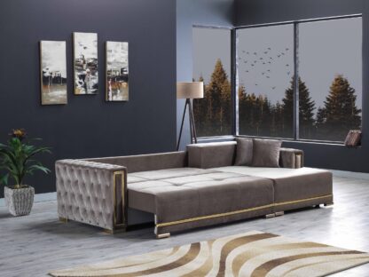 Coltar Monza, 270x150x90 cm, extensibil cu lada - imagine 9