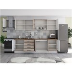 Bucatarie Alfa 320, sonoma/alb, blat termic nuc, corp hota - imagine 4
