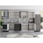 Bucatarie Alfa 320, wenge/alb, blat termic travertin, corp hota - imagine 4