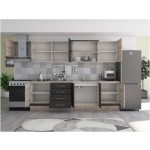 Bucatarie Alfa 320, wenge/sonoma, blat termic travertin, corp hota - imagine 4