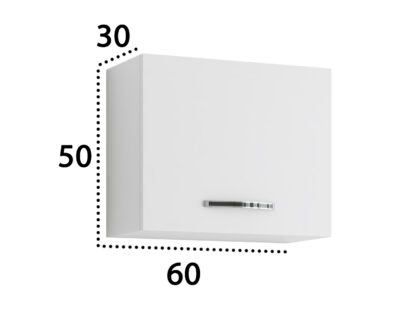 Corp hota pentru bucatarie, alb, PAL, 60x50x30 cm - imagine 3