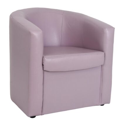 Fotoliu Olga, mov, piele ecologica, 68x68x68 cm