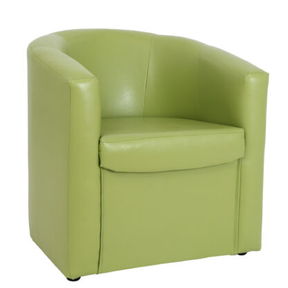 Fotoliu Olga, verde, piele ecologica, 68x68x68 cm