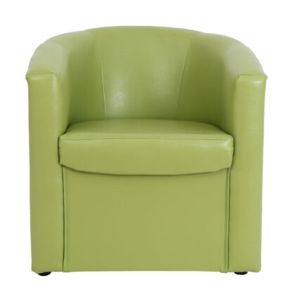 Fotoliu Olga, verde, piele ecologica, 68x68x68 cm - imagine 4
