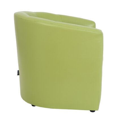 Fotoliu Olga, verde, piele ecologica, 68x68x68 cm - imagine 5
