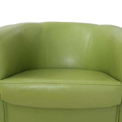 Fotoliu Olga, verde, piele ecologica, 68x68x68 cm - imagine 2