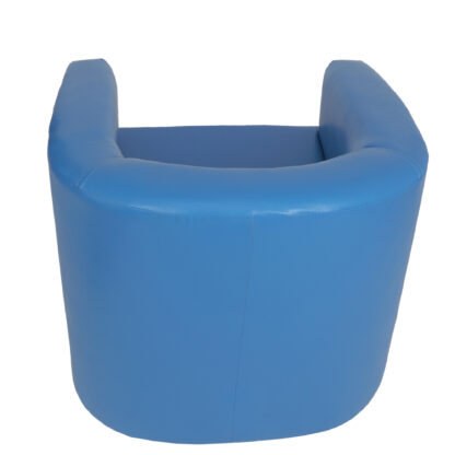 Fotoliu Tudor, albastru, piele ecologica, 68x67x75 cm - imagine 3