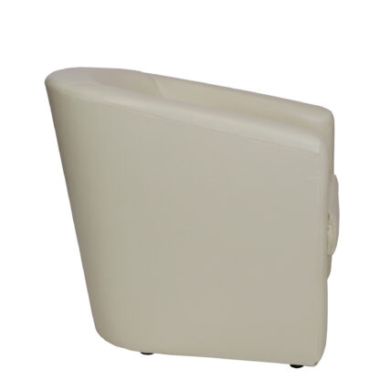 Fotoliu Tudor, crem, piele ecologica, 68x67x75 cm - imagine 5