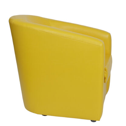 Fotoliu Tudor, galben, piele ecologica, 68x67x75 cm - imagine 4