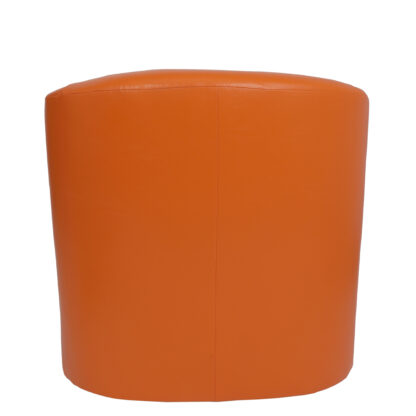 Fotoliu Tudor, portocaliu, piele ecologica, 68x67x75 cm - imagine 4