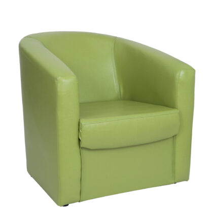 Fotoliu Tudor, verde, piele ecologica, 68x67x75 cm