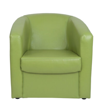 Fotoliu Tudor, verde, piele ecologica, 68x67x75 cm - imagine 3