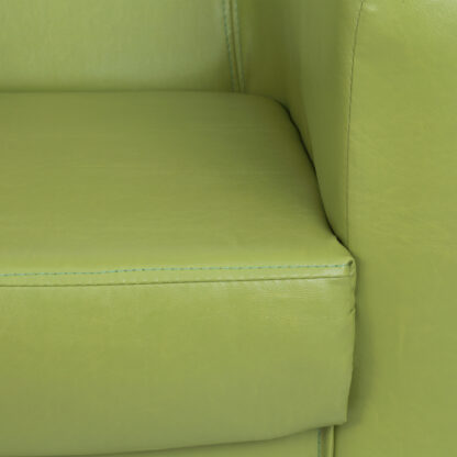 Fotoliu Tudor, verde, piele ecologica, 68x67x75 cm - imagine 6