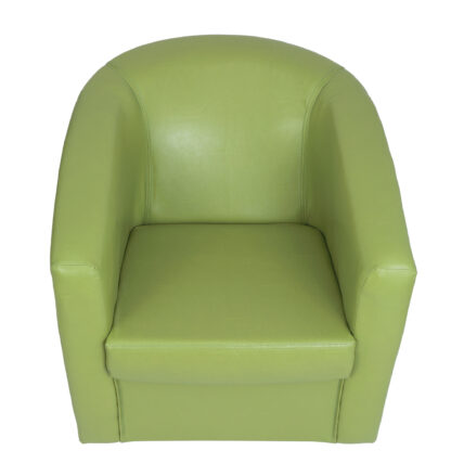 Fotoliu Tudor, verde, piele ecologica, 68x67x75 cm - imagine 7