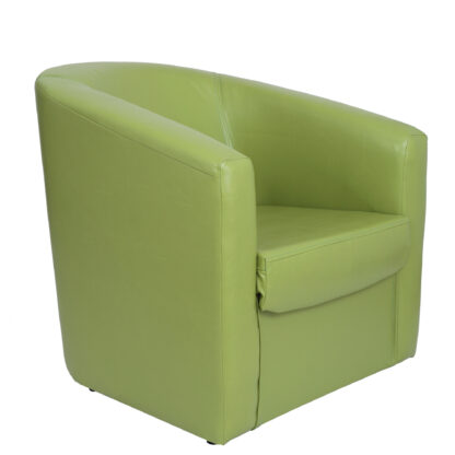 Fotoliu Tudor, verde, piele ecologica, 68x67x75 cm - imagine 2