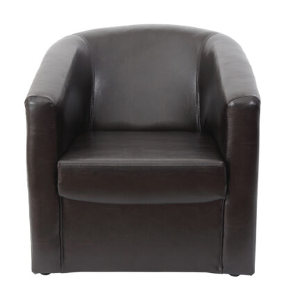 Fotoliu Tudor, wenge, piele ecologica, 68x67x75 cm - imagine 3