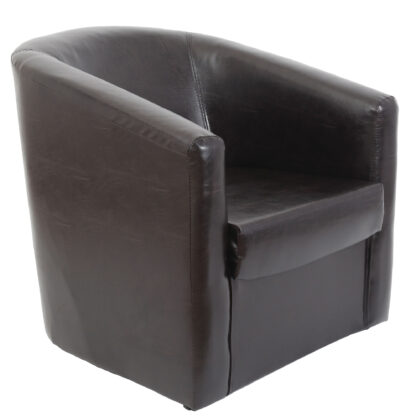 Fotoliu Tudor, wenge, piele ecologica, 68x67x75 cm