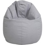 Fotoliu tip para Mara, Big Bean Bag, bleu, stofa D, 74 cm - imagine 5