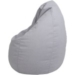 Fotoliu tip para Mara, Big Bean Bag, bleu, stofa D, 74 cm - imagine 6