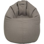 Fotoliu tip para Mara, Big Bean Bag, gri deschis, stofa D, 74 cm - imagine 5