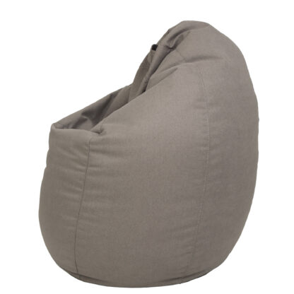 Fotoliu tip para Mara, Big Bean Bag, gri deschis, stofa D, 74 cm - imagine 4