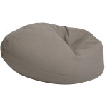 Fotoliu tip para Mara, Big Bean Bag, gri deschis, stofa D, 74 cm - imagine 2