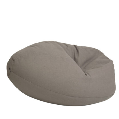 Fotoliu tip para Mara, Big Bean Bag, gri deschis, stofa D, 74 cm - imagine 2