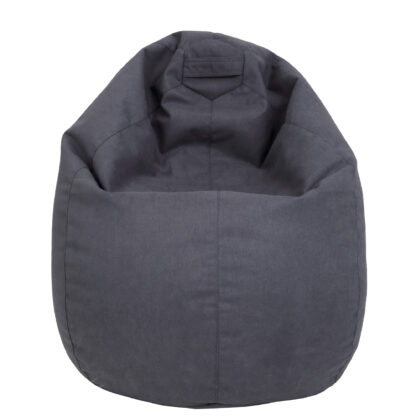 Fotoliu tip para Mara, Big Bean Bag, gri inchis, stofa D, 74 cm - imagine 5