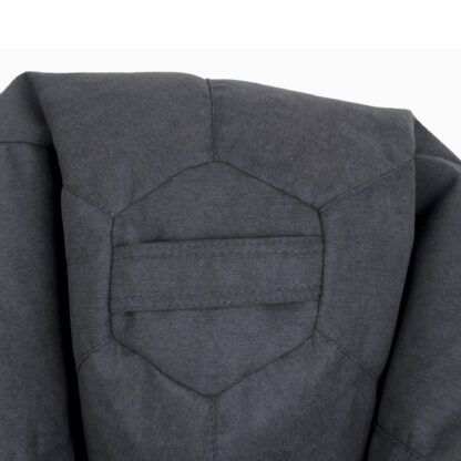 Fotoliu tip para Mara, Big Bean Bag, gri inchis, stofa D, 74 cm - imagine 6