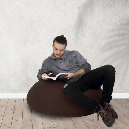 Fotoliu tip para Mara, Big Bean Bag, maro, stofa D, 74 cm - imagine 8