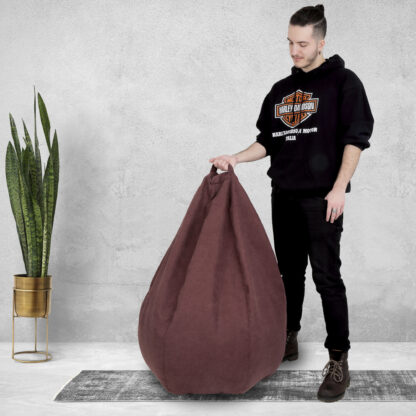 Fotoliu tip para Mara, Big Bean Bag, bordo, stofa D, 74 cm - imagine 8