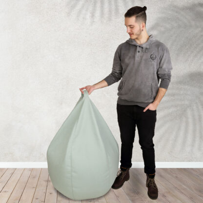 Fotoliu tip para Mara, Big Bean Bag, vernil, stofa D, 74 cm - imagine 6