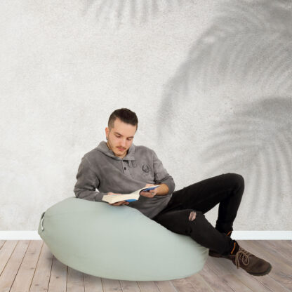 Fotoliu tip para Mara, Big Bean Bag, vernil, stofa D, 74 cm - imagine 7