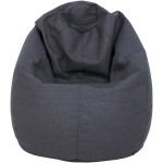 Fotoliu tip para Mara, Big Bean Bag, gri, stofa G, 74 cm - imagine 2